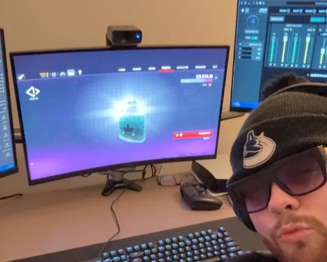 At the desk mid-stream